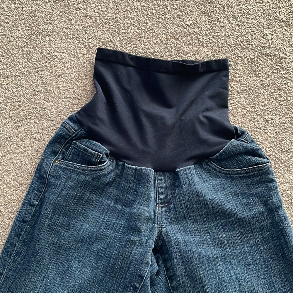 Oh Baby By Motherhood Maternity Pregnancy Jean Capris With Belly Band | Medium - Picture 4 of 11